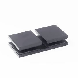 Bracket Square Glass to Glass 180 Degree Gunmetal