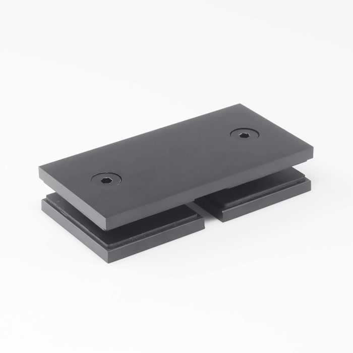 SBD180SQGM – Bracket Square Glass to Glass 180 Degree Gunmetal – supplier gallery view 2