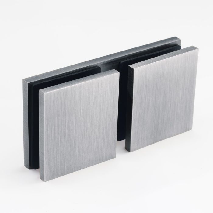 SBD180SQS – Bracket Square Glass to Glass 180 Degree Satin – supplier gallery view 2