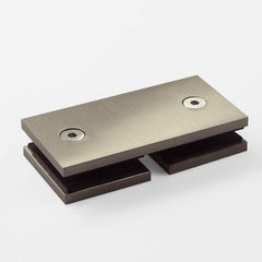 SBD180SQWBN – Bracket Square Glass to Glass 180 Degree Warm Brushed Nickel – supplier gallery view 2