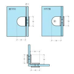 SBD50C – Bracket Glass to Glass 90 Degree Chrome – supplier gallery view 2