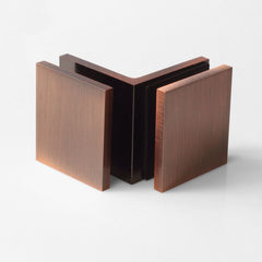 SBD50SQAB – Bracket Square Glass to Glass 90 Degree Antique Bronze – supplier gallery view 2