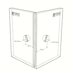 SBD50SQDAB – Bracket Square Glass to Glass 90 Degree Dark Antique Bronze – supplier gallery view 3