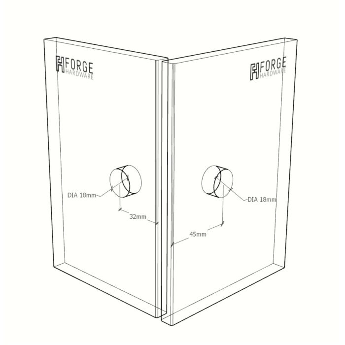 SBD50SQBRG – Bracket Square Glass to Glass 90 Degree Brushed Rose Gold – supplier gallery view 3