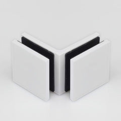 SBD50SQW – Bracket Square Glass to Glass 90 Degree White – supplier gallery view 2