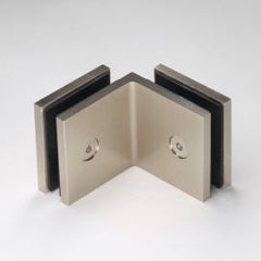 Bracket Square Glass to Glass 90 Degree Warm Brushed Nickel