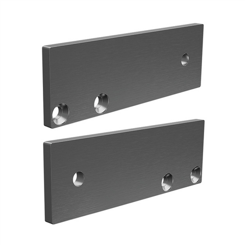 35 Series- FLAT WALL PLATE - BRUSHED SATIN ANODISED - 2pk