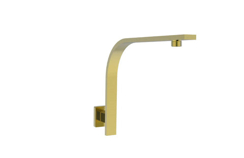 Shower Head Arm - Raised - Brushed Brass Electro