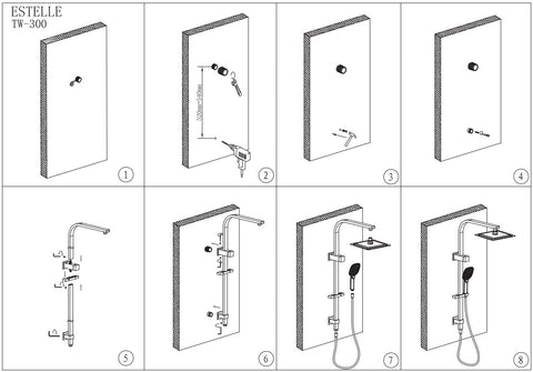 Shower set - Satin Nickel