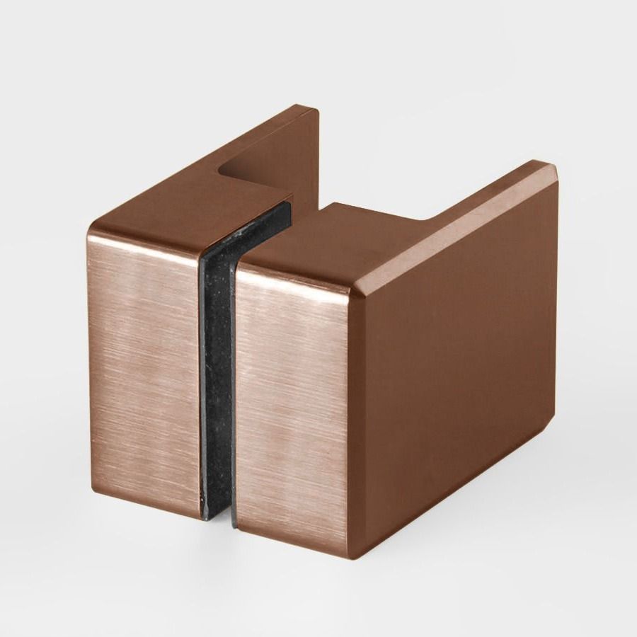 SQUARE SHOWER KNOB HANDLE - Brushed Rose Gold / Copper