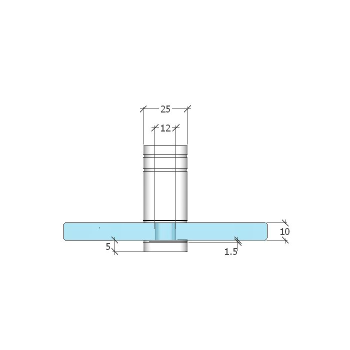 SKSS40C – Shower Knob Single Sided Chrome – supplier gallery view 2