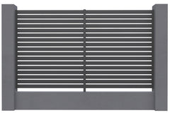 Aluminium Slat Screen Kit - Basalt colour, 1800mm high x 3000mm wide, Slat fence panel,