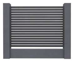 Aluminium Slat Screen Kit - Basalt colour, 1800mm high x 3000mm wide, Slat fence panel,