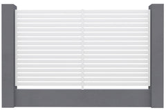 Aluminium Slat Screen Kit - White colour, 1800mm high x 3000mm wide, Slat fence panel