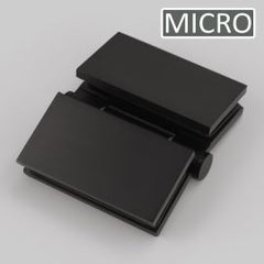 Square Bifold Hinge 6mm Glass Black
