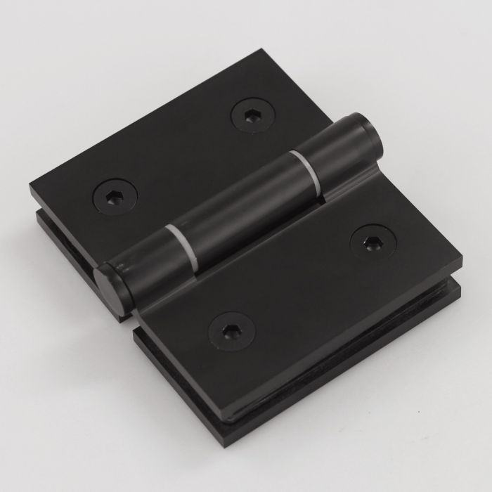 SMES2BFB – Square Bifold Hinge 6mm Glass Black – supplier gallery view 2
