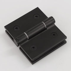 SMES2BFB – Square Bifold Hinge 6mm Glass Black – supplier gallery view 2