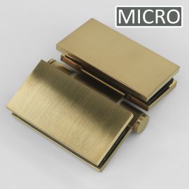 Square Bifold Hinge 6mm Glass Brushed Brass