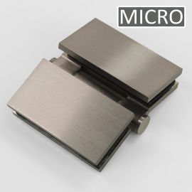 Square Bifold Hinge 6mm Glass Brushed Nickel