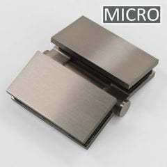 Square Bifold Hinge 6mm Glass Brushed Nickel