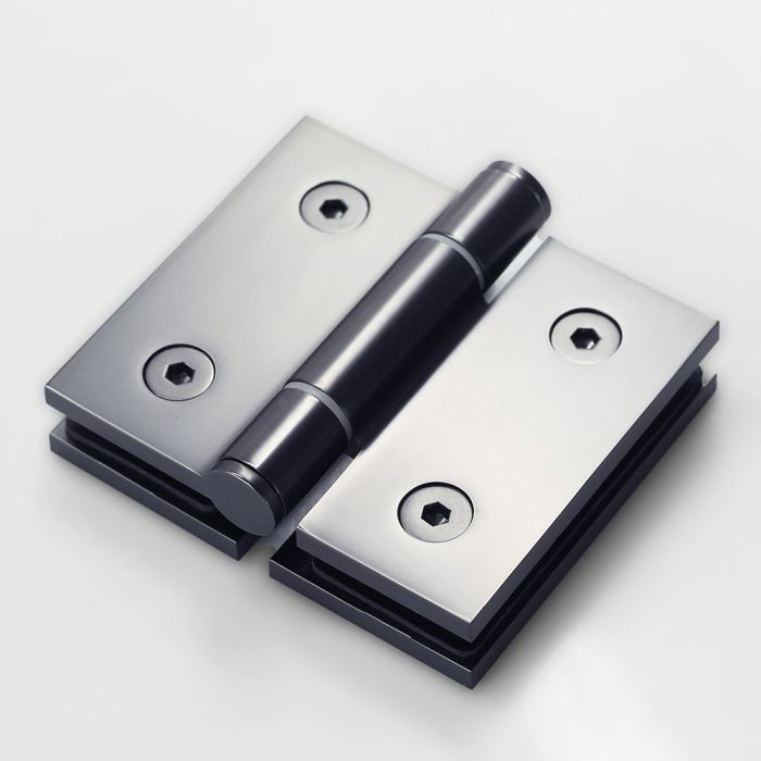 SMES2BFGM – Square Bifold Hinge 6mm Glass Gunmetal – supplier gallery view 2
