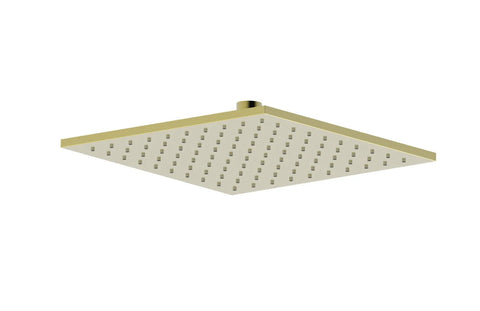 Square Shower head Brass - Brushed Brass Electro