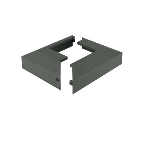 Two part domical cover for 50mm post POWDER COATED ALUMINIUM for 135 x 100mm base plate