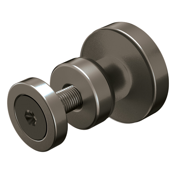 Fixed Panel Rail connector for Stal sliding shower screens - Brushed Nickel - SS304 - Image 1