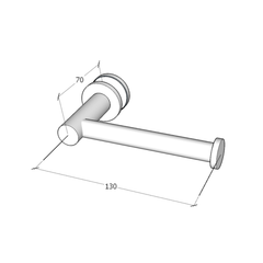 Forge Shower Toilet Roll Holder for hower screen , fits to glass .  Brushed Rose Gold /Copper