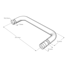TRK250C – Towel Rail 250mm Chrome with Knob – supplier gallery view 3