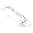 TRK500WBN – Towel Rail 500mm Warm Brushed Nickel with Knob – supplier gallery view 3
