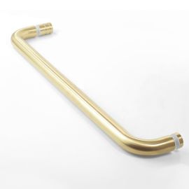 Towel Rail 500mm Brushed Brass with Knob