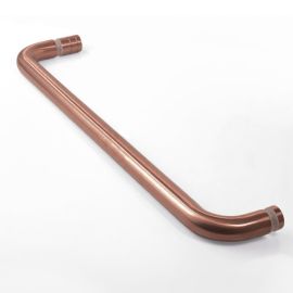 Towel Rail 500mm Brushed Rose Gold with Knob