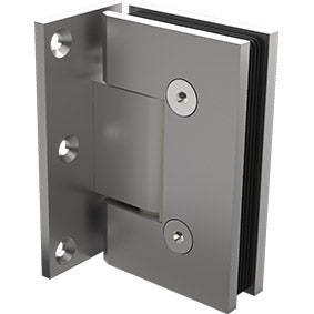 Zürich offset wall to glass hinge SQUARE EDGE - Satin Chrome