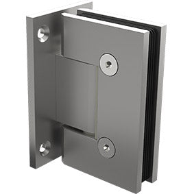 Zürich wall to glass hinge SQUARE EDGE - Satin Chrome