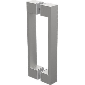 Zürich Square D handle - 180mm long - Satin Chrome