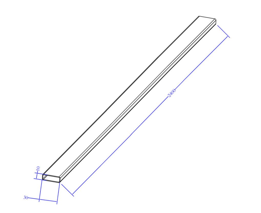 FORGE FRAMELESS SLIDING SHOWER RAIL 2400MM POLISH - Image 2
