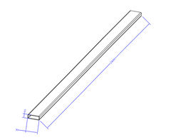 FORGE FRAMELESS SLIDING SHOWER RAIL 2400MM POLISH - Image 2