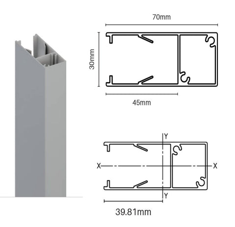 Aluminium BATTEN EXTRUSIONS - Battens, Choose of sizes and colours.