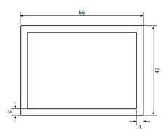 55x40x3mm Aluminium Deck Joist - 5500mm long