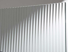 Custom Made Fluted, Frameless Shower Screen Fixed Panel . SYDNEY METRO ONLY