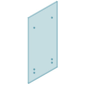 12MM HEAT SOAKED TOUGHENED GLASS PANELS - STANDOFF GLASS - SUITABLE FOR USE WITH EURO OFFSET & SOLO HANDRAILS