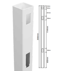 127MM X 127MM 2 way PVC fence post - Slat top 2500MM LONG, 7 Year Warranty