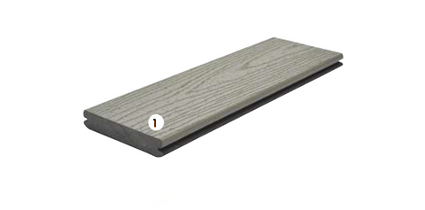 Trex™ Groove Board, Composite deck board, 95% recycled.  25 year warranty