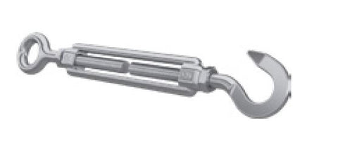 Hook to eye turnbuckle M5  Stainless Steel 316   with locking nut