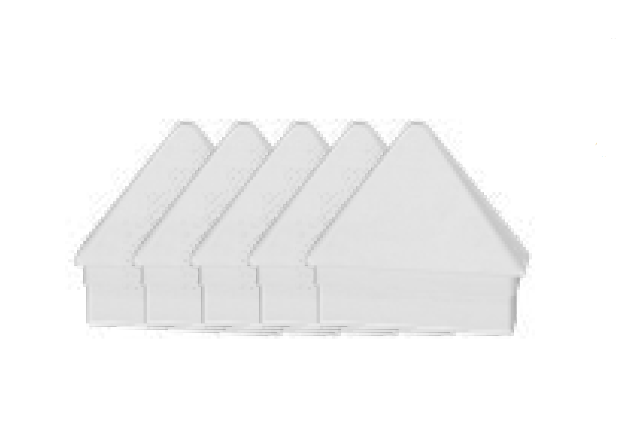 Triangular Pailing Toppers 5 Pack  PVC