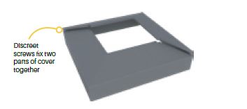 Two part domical cover for 50mm post POWDER COATED ALUMINIUM for 50 x 50mm post