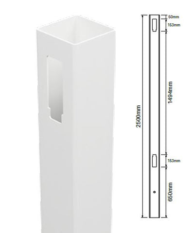 127MM X 127MM 1 way PVC fence post - Full privacy, 7 year Warranty