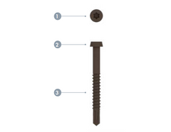 Starborn DECKFAST and screws 100 PACK,