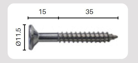 50mm CSK batten screw SS316 14 gauge